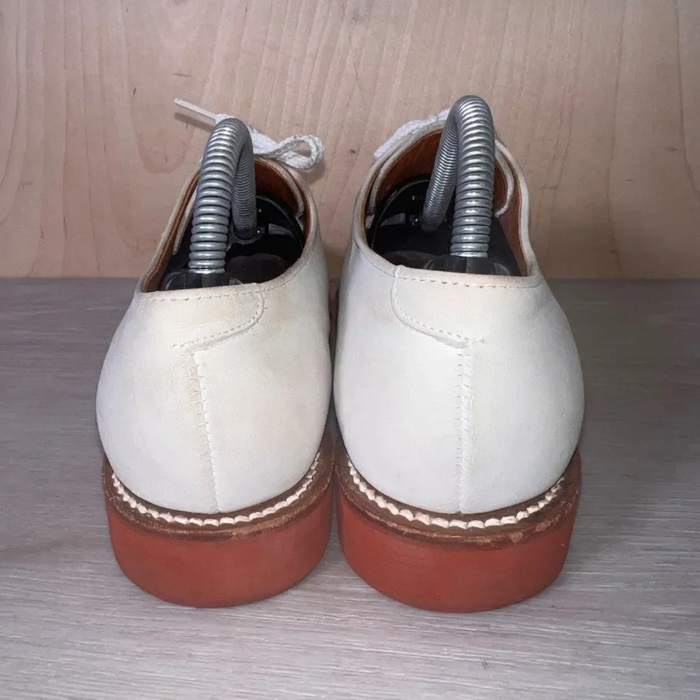 Brooks Brothers Cream Suede Oxfords W3005 Women's 6.5 (Narrow AA)‎